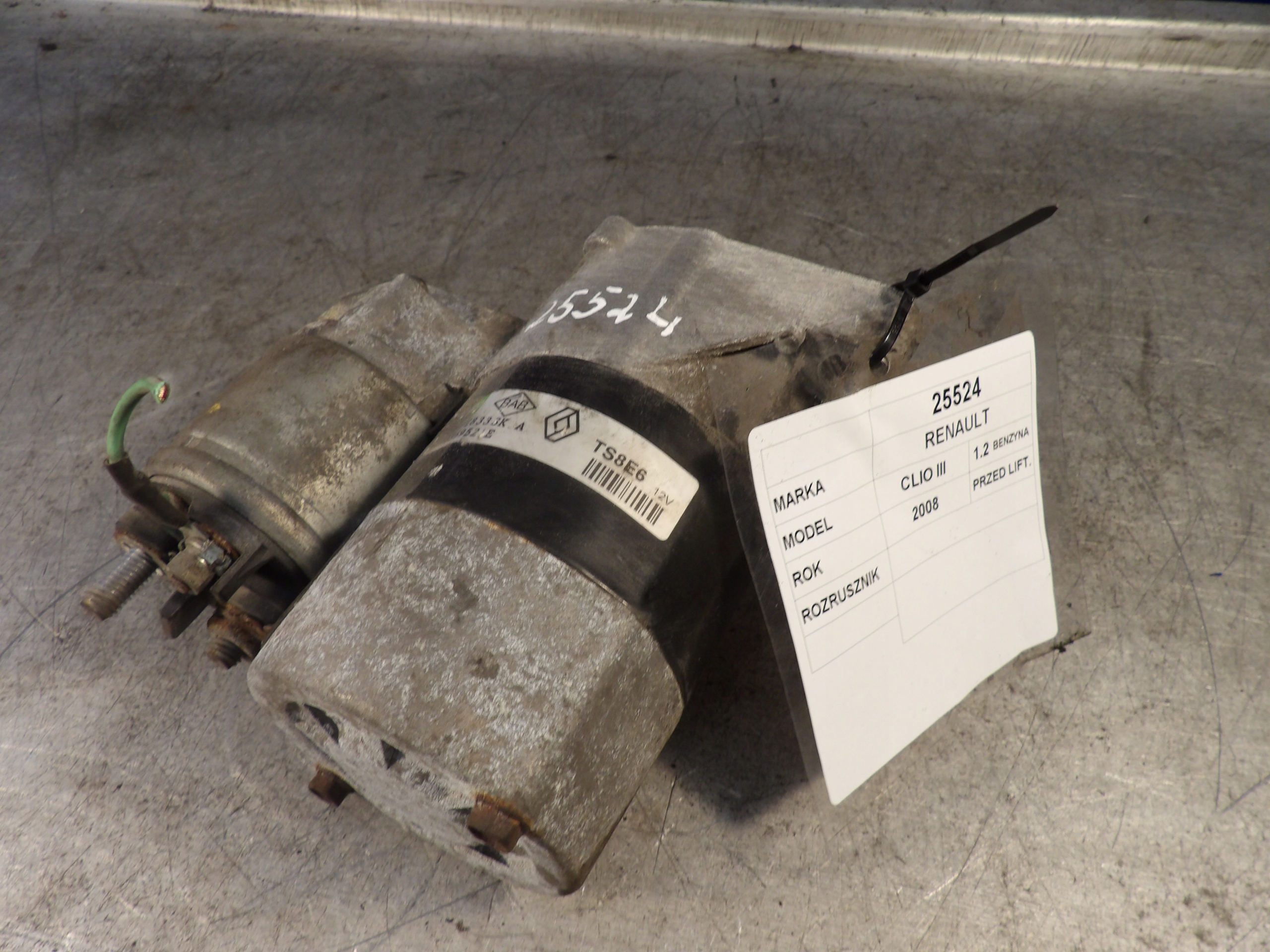 Renault Clio III 1,2B starter TS8E6 8200369521E