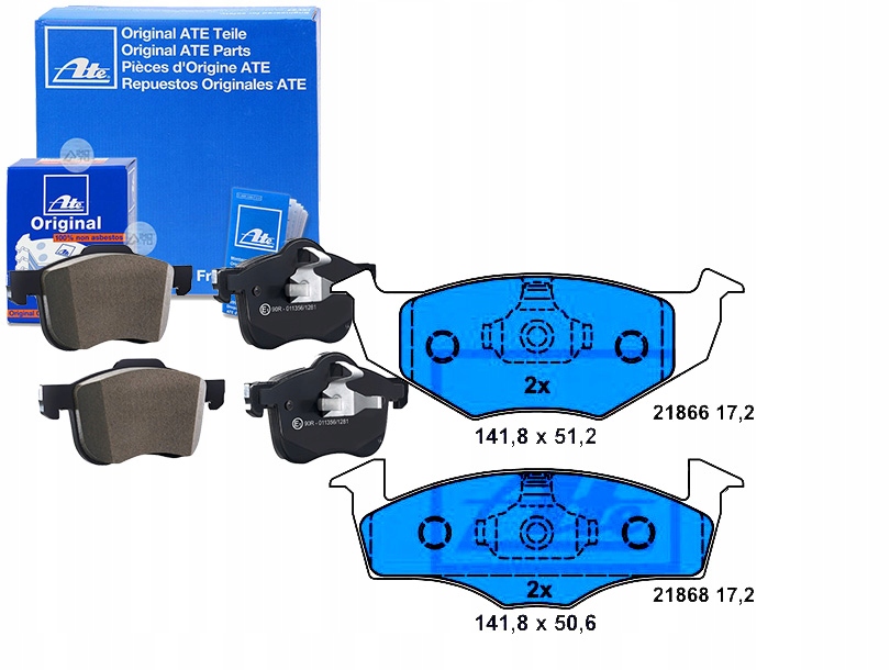 Brzdové Destičky Vw Přední Fox Lupo Polo 94- Ate Sada řidiče #35