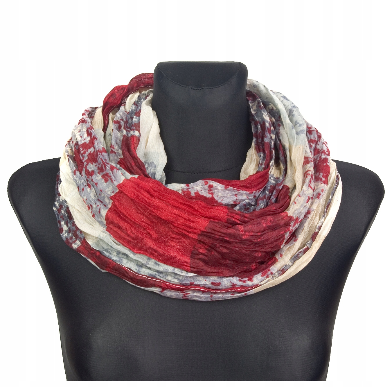 

Mały Komin apaszka bordo/krem/szary 23