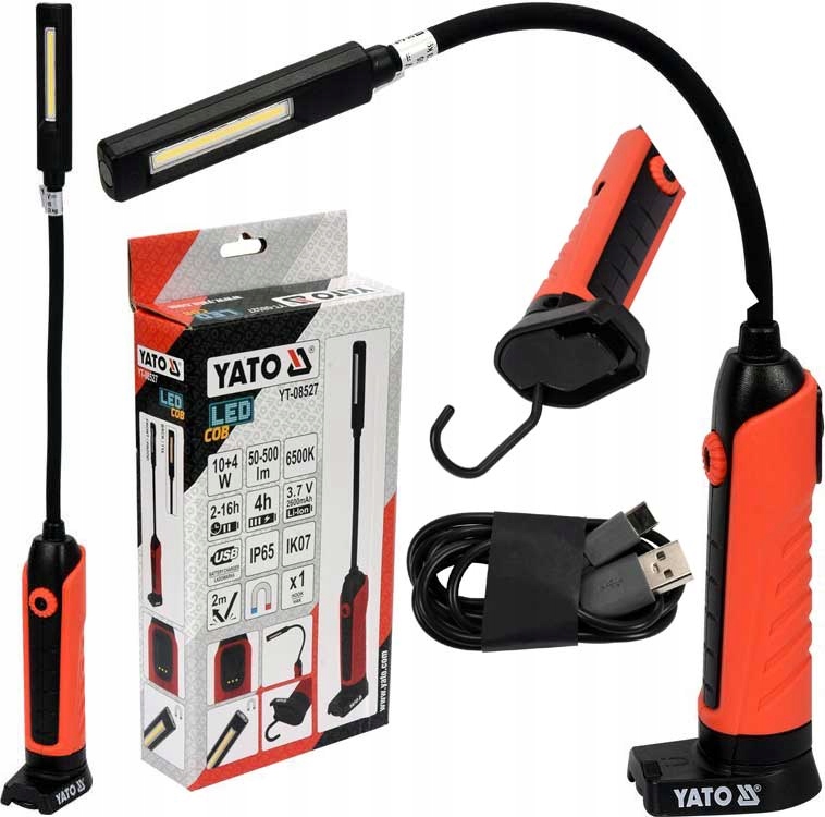 Лампа для мастерской перезаряжаемый светодиодный фонарик COB