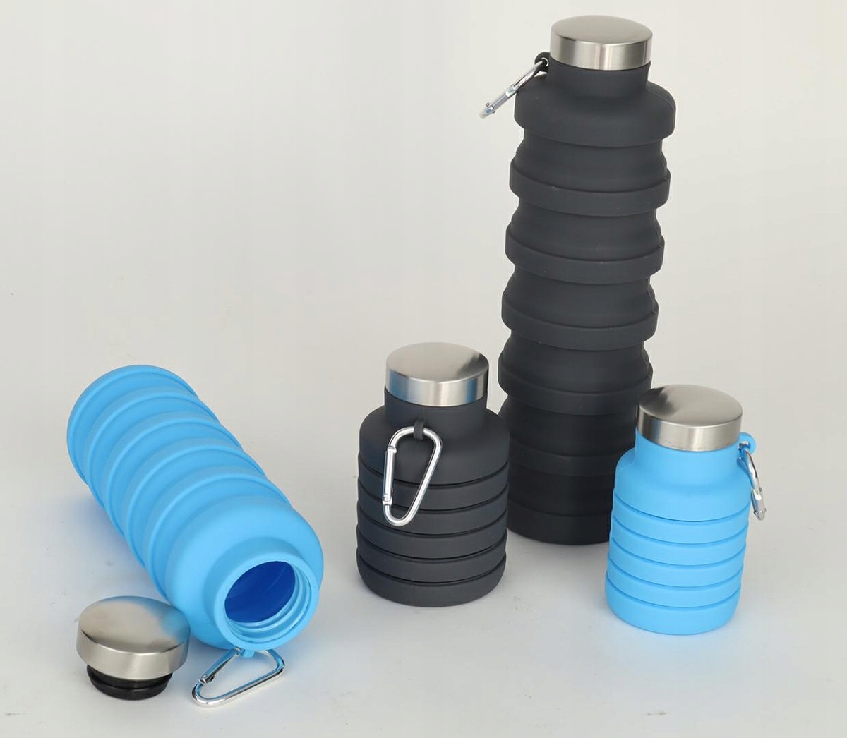 

Butelka Silikonowa Składana 700ML Z Karabińczykiem
