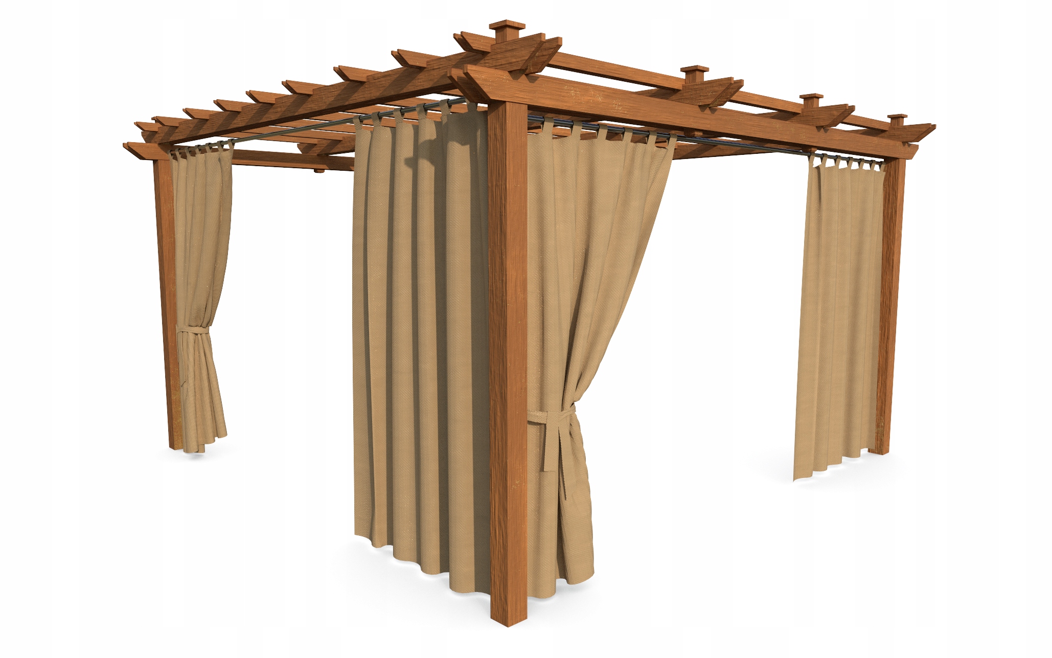 Zasłona na taras OGRODOWA PERGOLA z RZEPEM 155x240 Długość 2.4 m