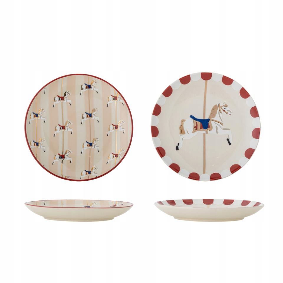 Bloomingville Christmas Merry-go Vánoční dezertní talíře 16 cm 2 Ks