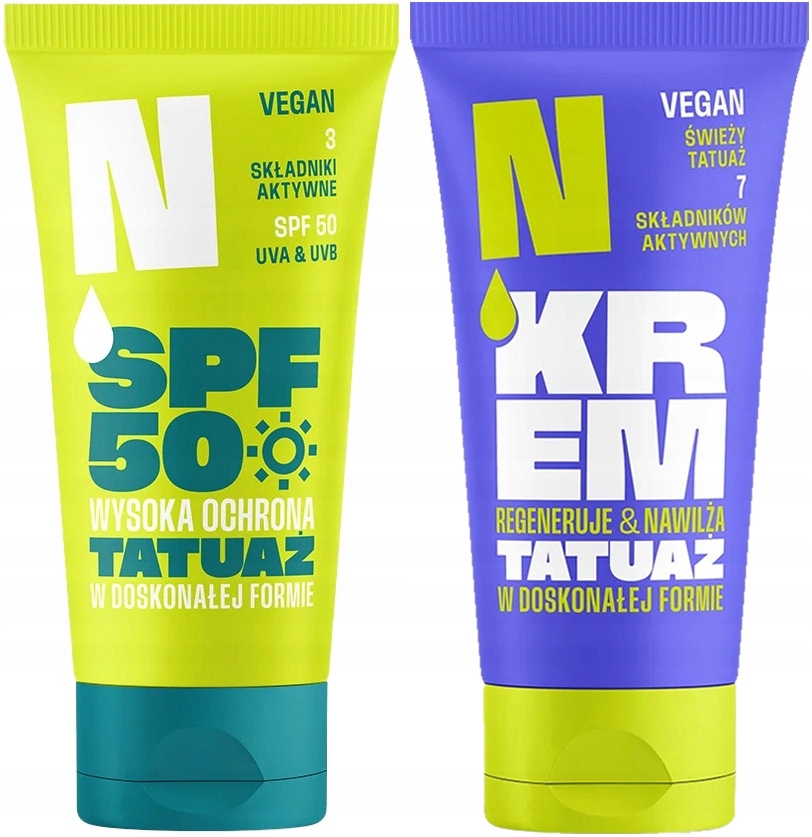 Zestaw Neba Krem do pielęgnacji Tatuażu do Opalania z filtrem Spf 50+ Uva