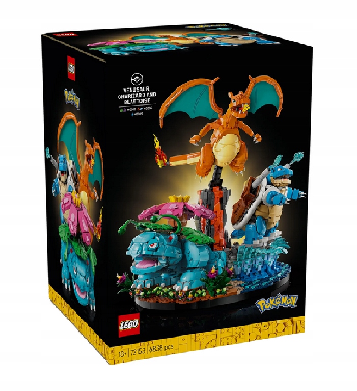 Lego 72153 Pokémon – Venuše, Charizard A Blastoise