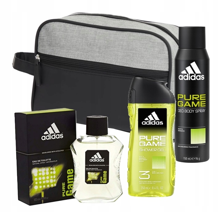Adidas Pure Game zestaw upominek 4w1kosmetyki kosmetyczka Men