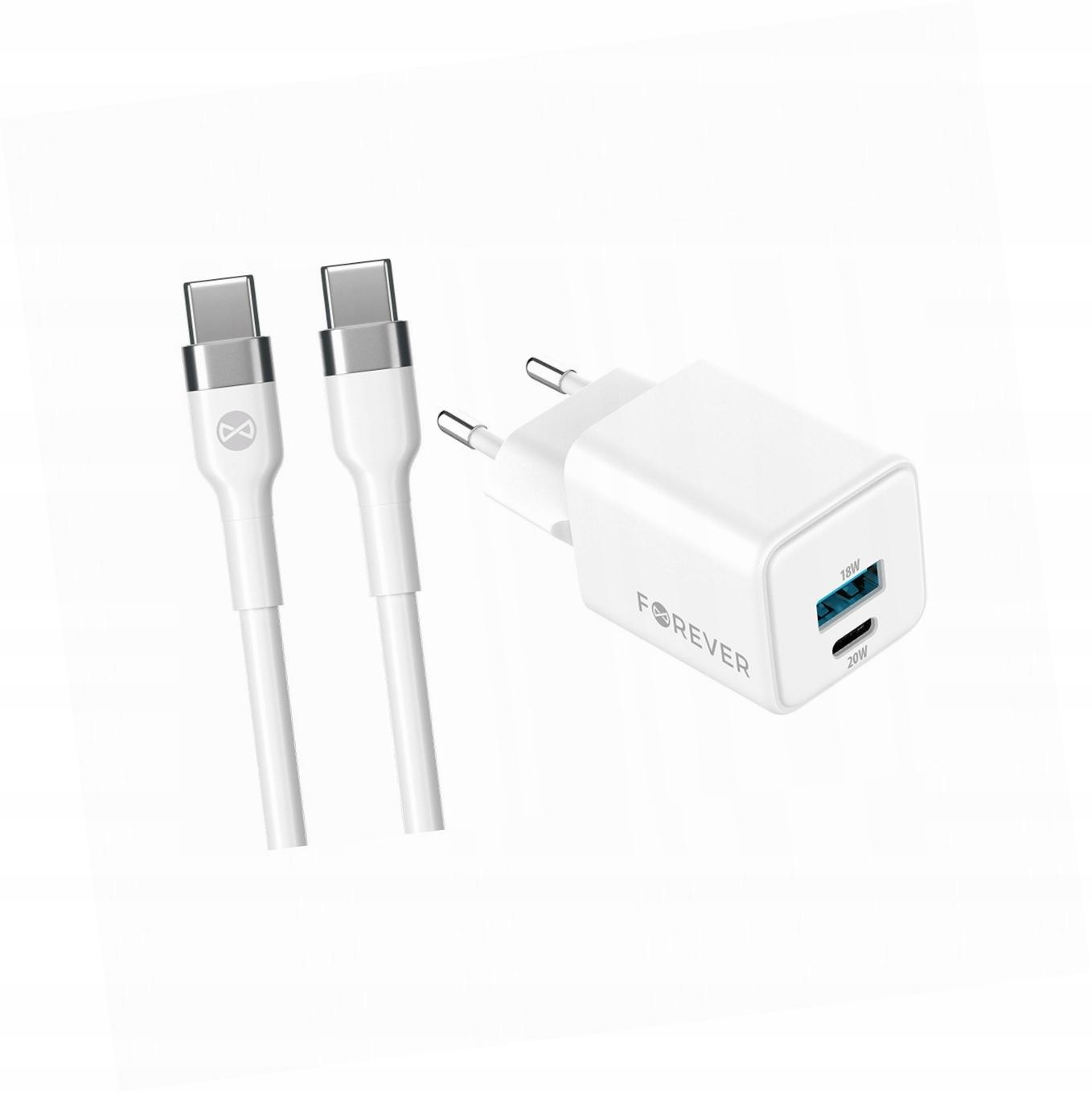 Szybka ładowarka GaN 20W 2 wejścia Usb i Usb-c z kablem do Xiaomi 15
