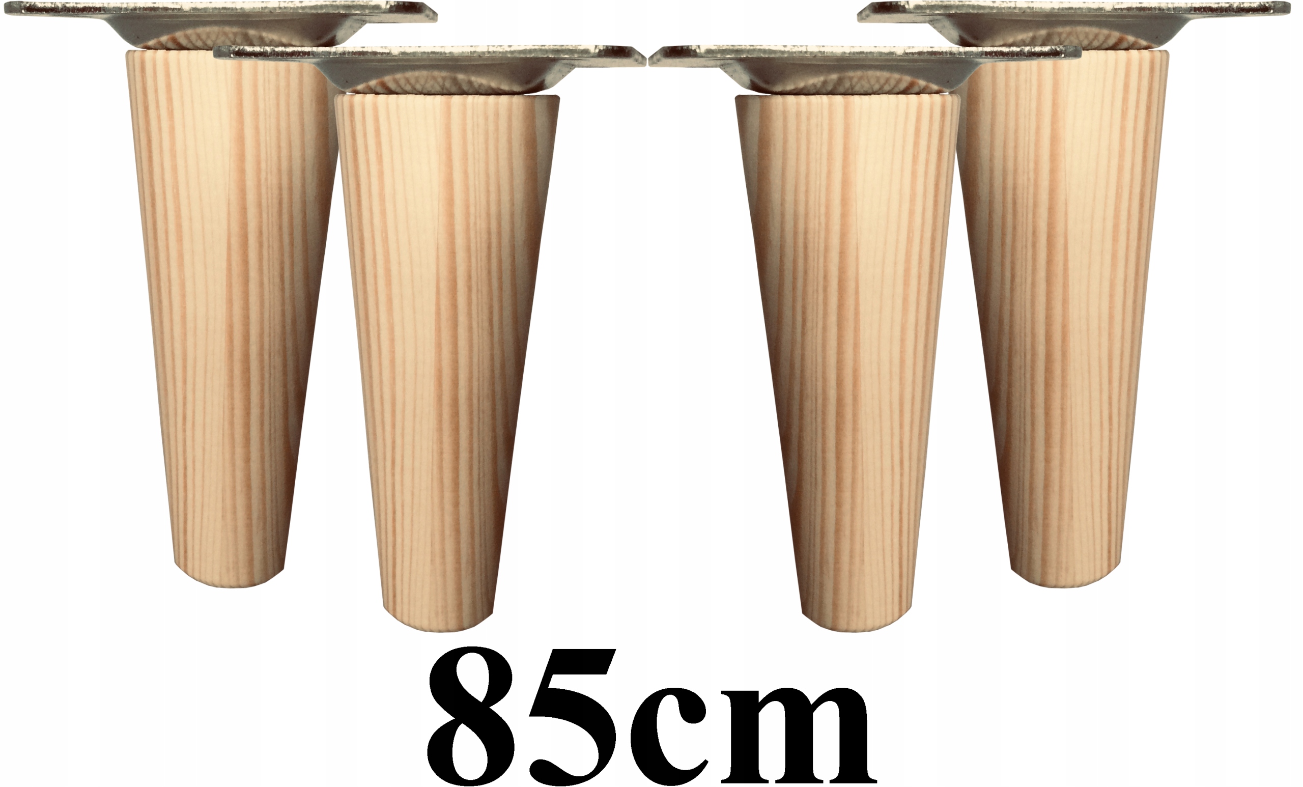 Nohy Nožky dřevěné zúžené 85 cm 4ks plechy