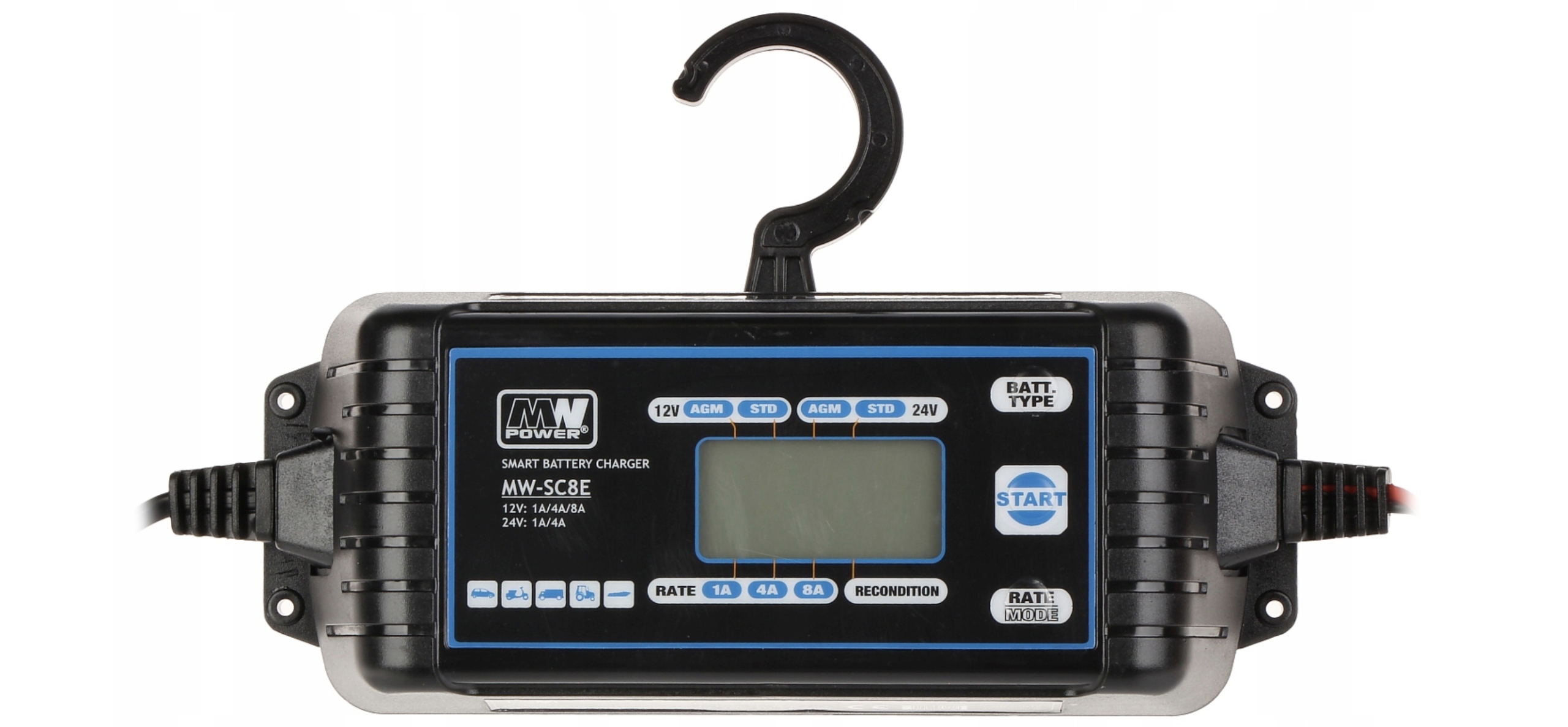 ŁADOWARKA PROSTOWNIK DO AKUMULATORÓW 12V/24V 8A MW Marka inna