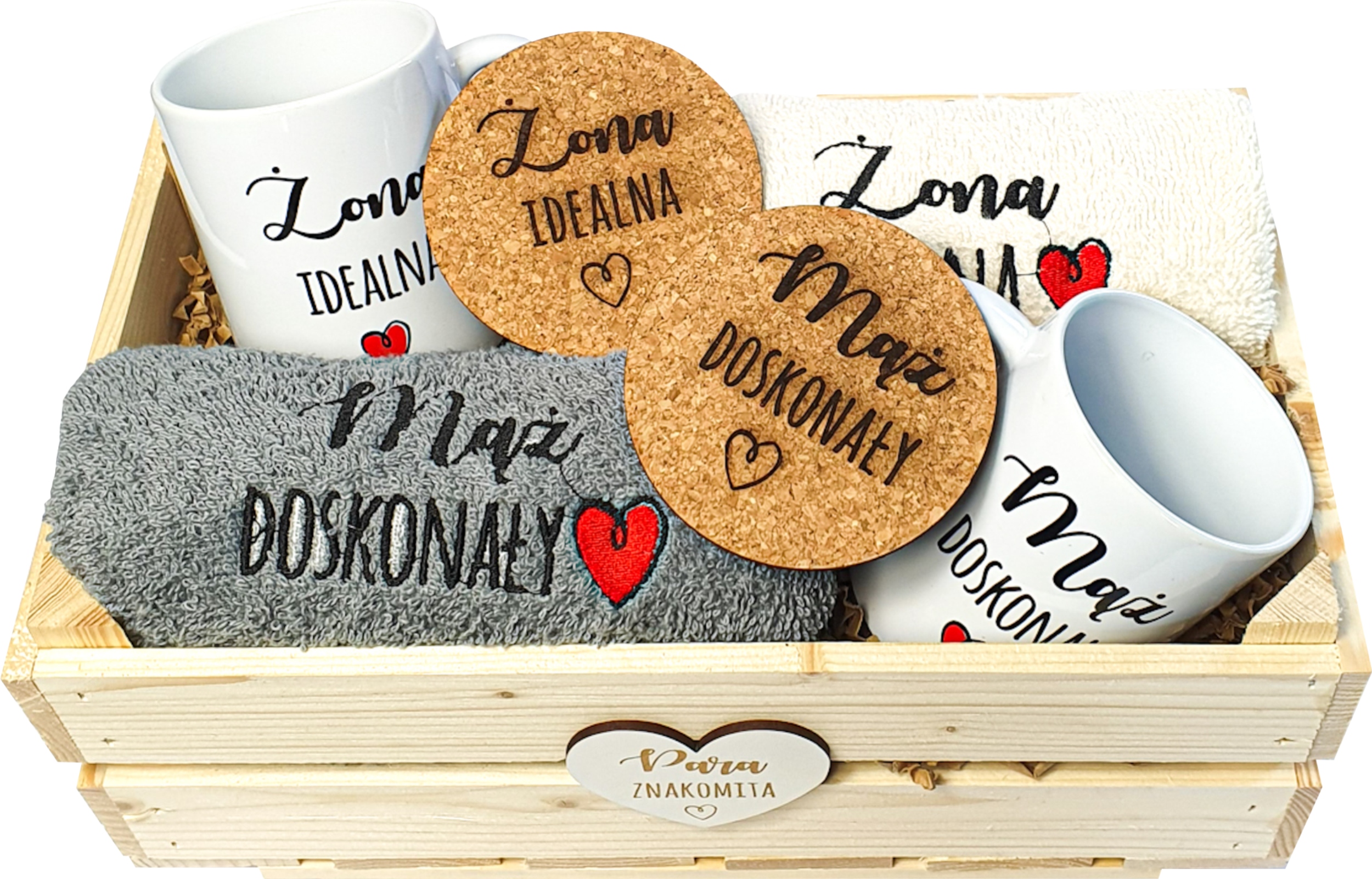 

Na Ślub Zestaw Ręczników Wesele Kubki Haft