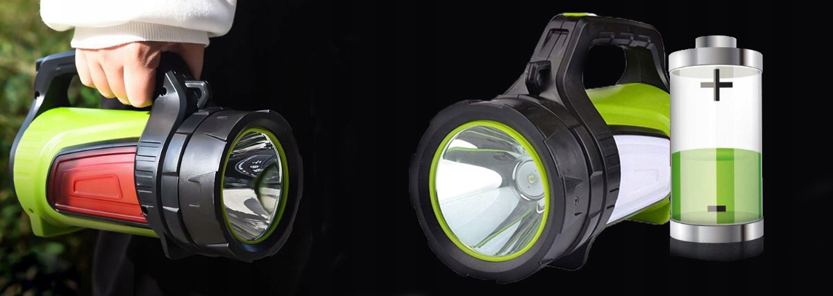 LATARKA SZPERACZ AKUMULATOROWA POWERBANK MOCNA LED Źródło światła LED