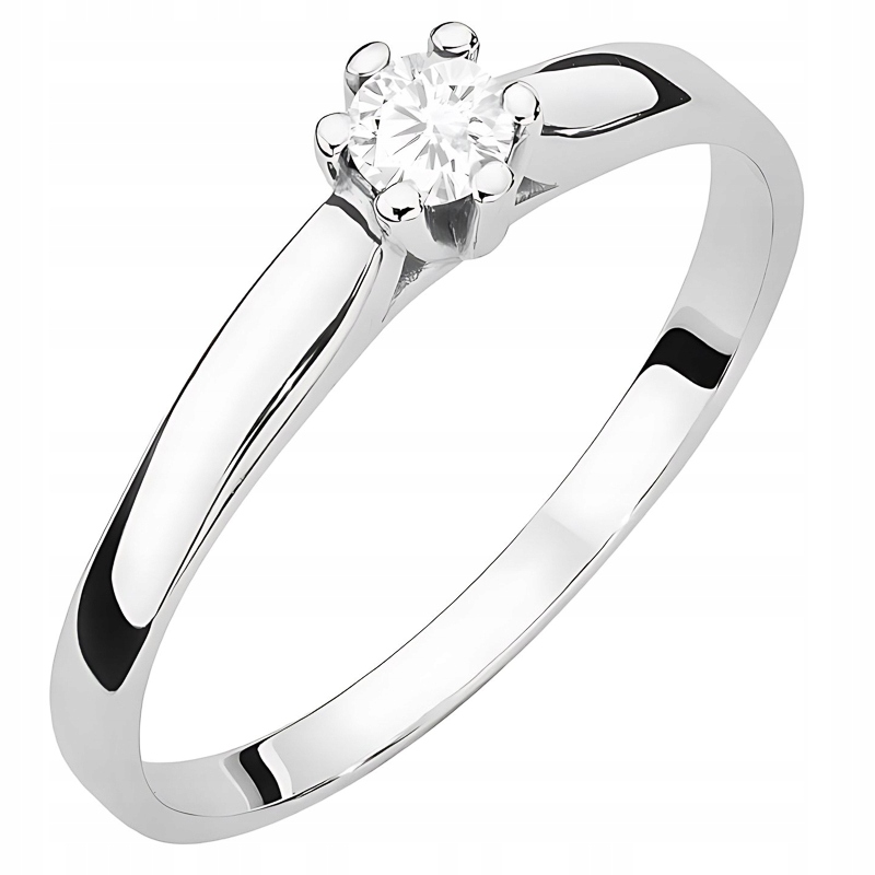 Zlatý Prstýnek ryzosti 585 Laboratorní diamant 0,15 ct 14k