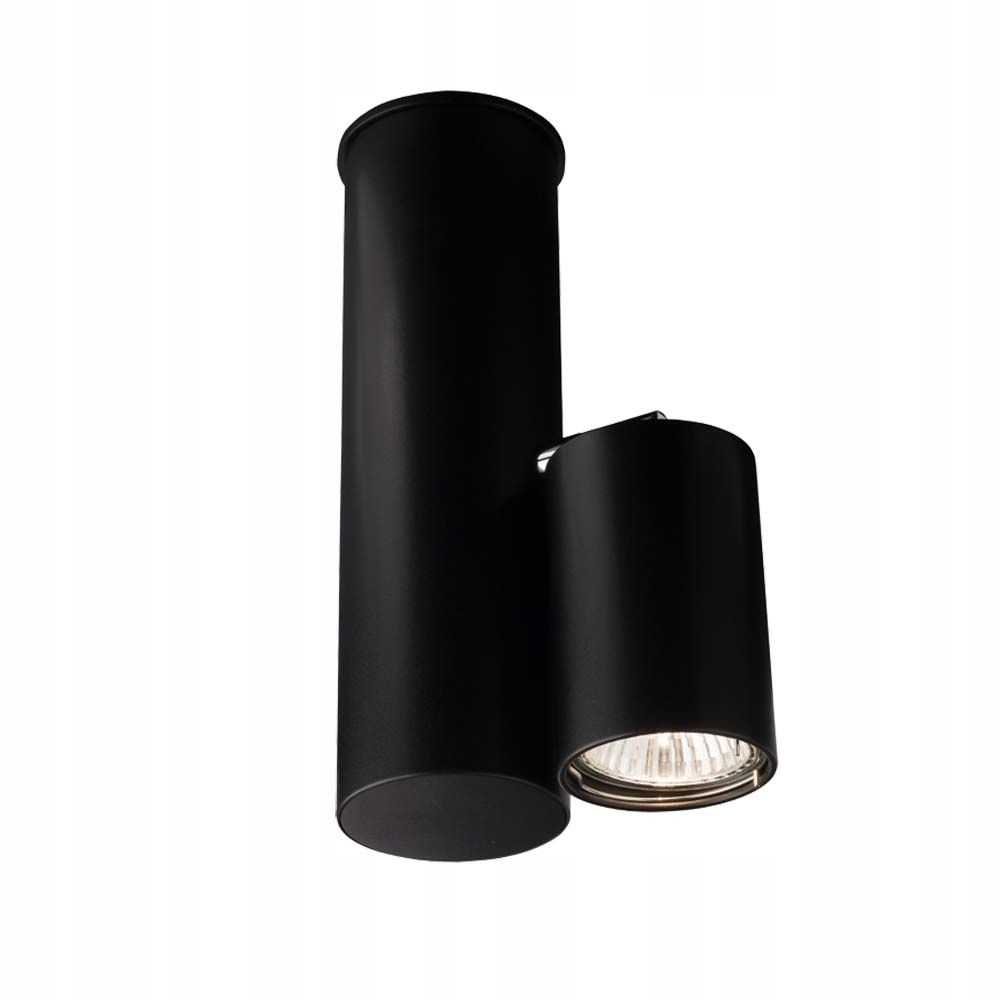 Stropná lampa s nastaviteľným reflektorom, čierna tuba Shilo
