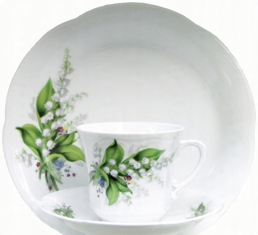 

800 Talerz Płytki 17 cm Konwalia Kamelia Chodzież