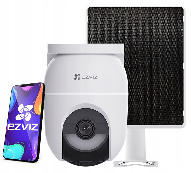 WiFi kamera 4MPx otočná CB8 Lite 2K+ Kit Ezviz solárny panel Usb-c