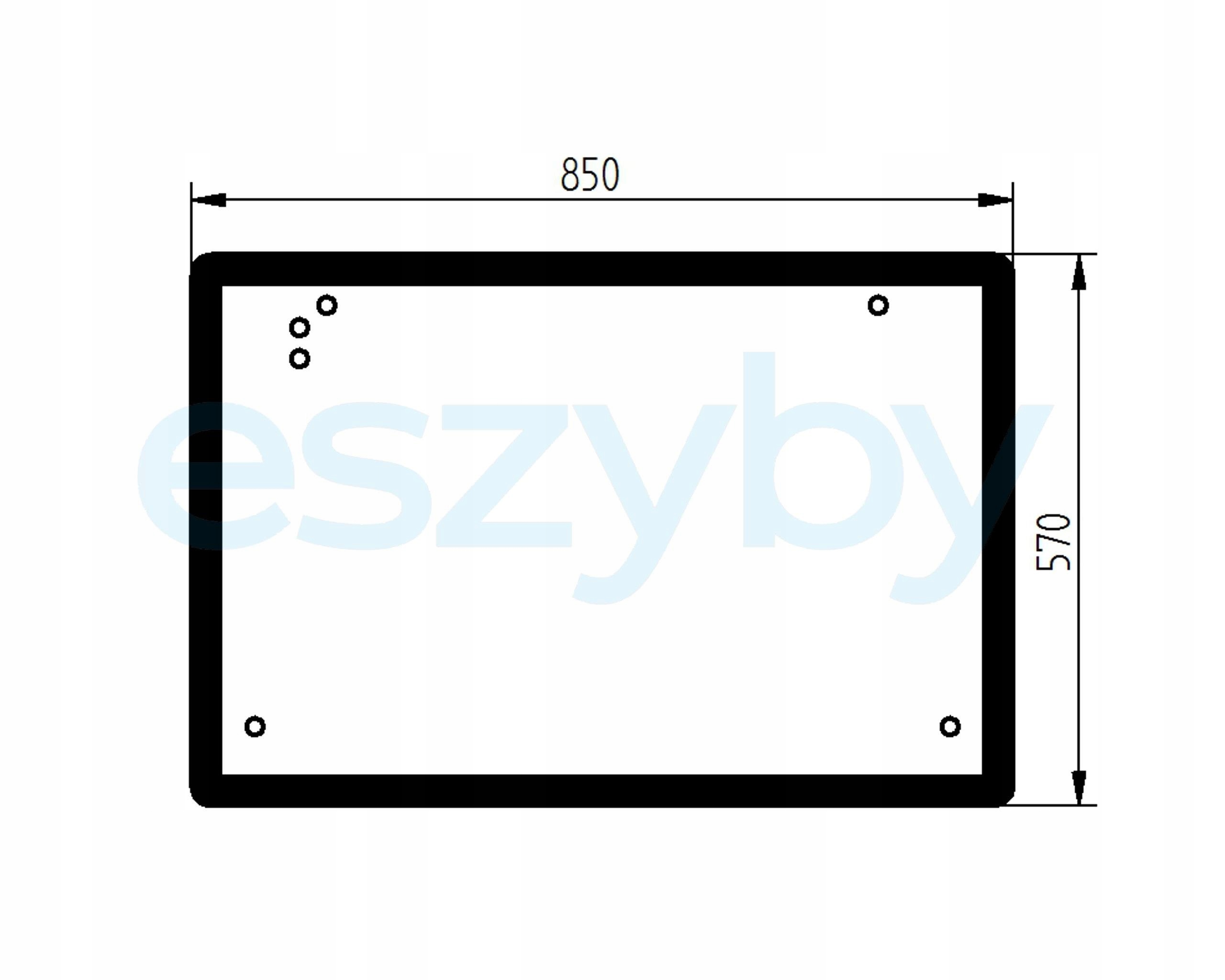 sklo nabíječka John Deere 4400, 4500 zadní