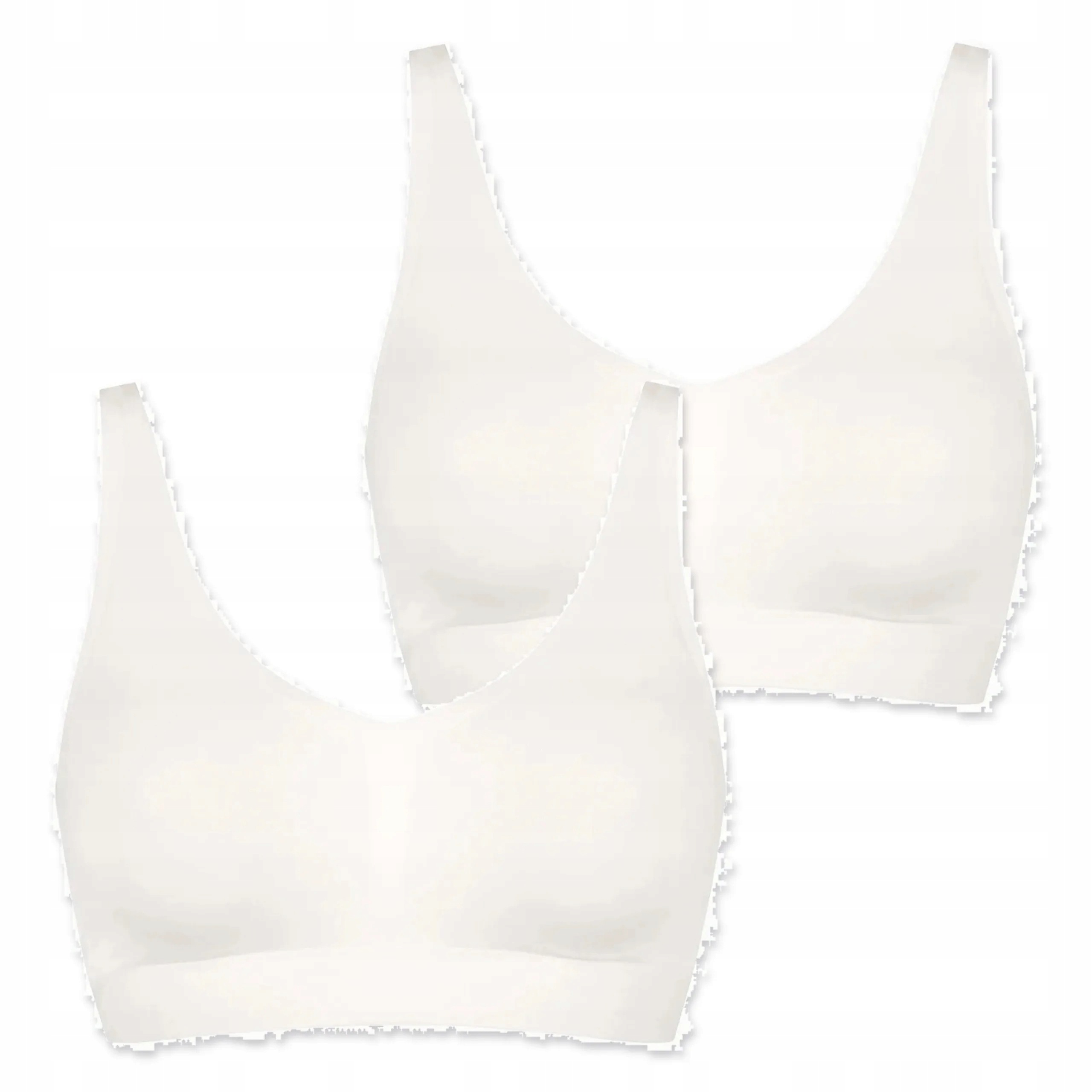 2x Bezšvový podprsenkový top Lormar Touch 440 bílý S