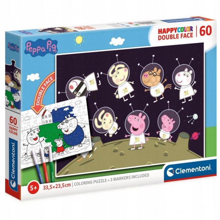 

Puzzle 60 elementów Double Face Świnka Peppa 26096
