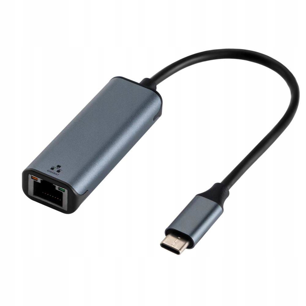 Adapter Typ C męski do RJ45 Ethernet 10/100/1000Mbps Art Usbc-lan OEM-C6