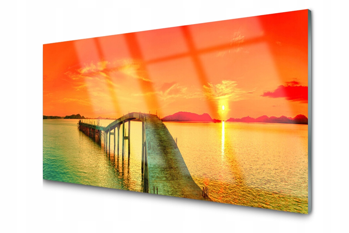 

Panel szklany dekor Dekor Most Morze 140x70