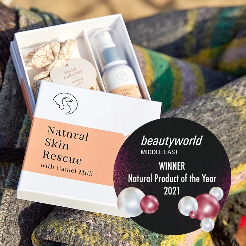 Elegantní dárková sada mýdla a krému na obličej s velbloudím mlékem