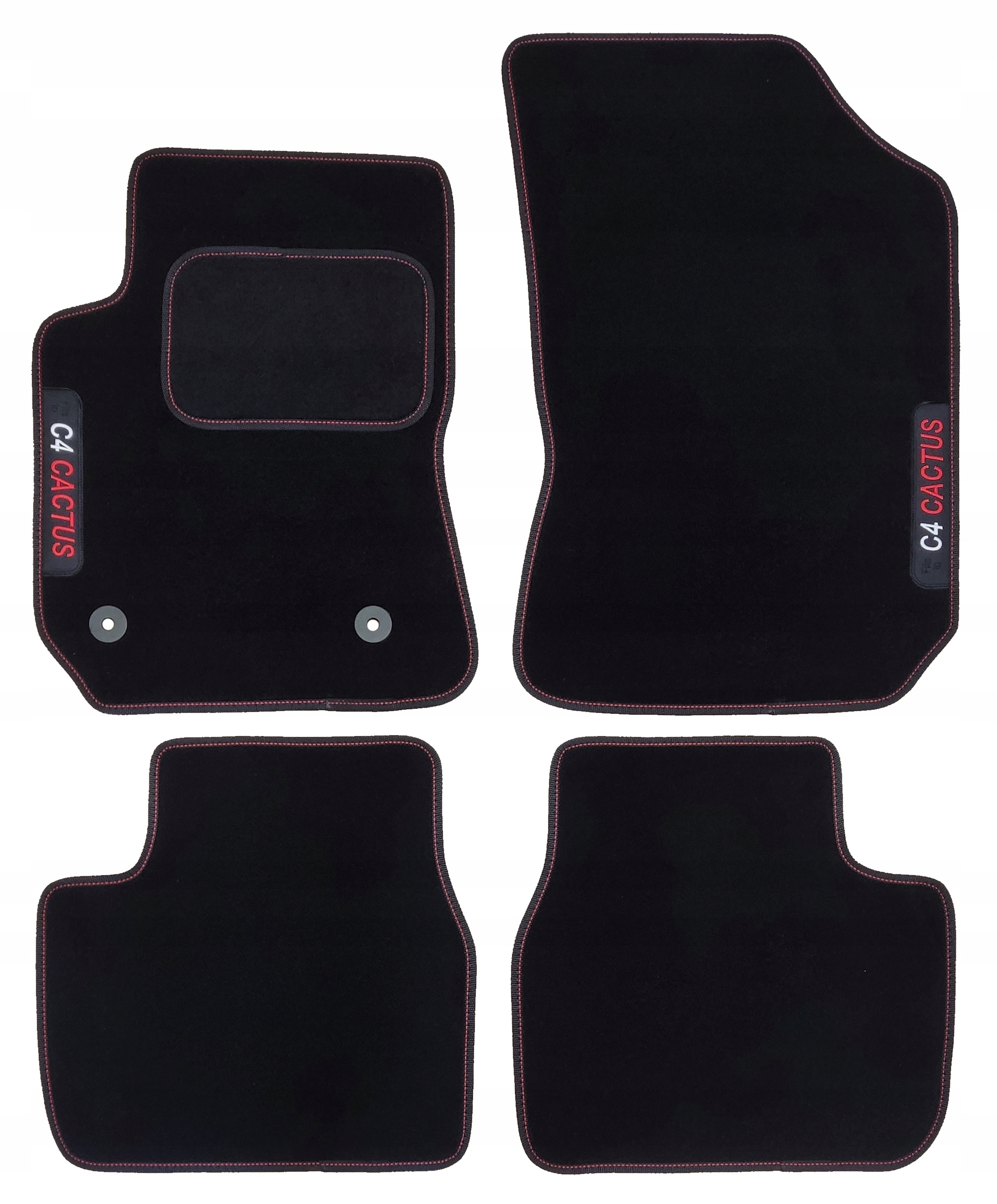 Citroen C4 Cactus 2014-2020 Dywaniki welurowe Haft