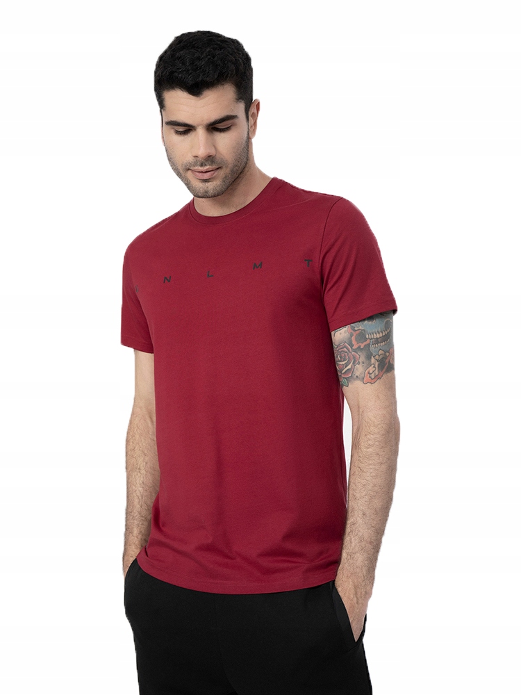 4F T-SHIRT MĘSKI KOSZULKA BAWEŁNIANA SPORTOWA Kolor czerwony