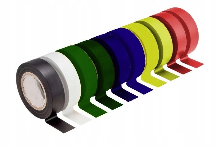 

10x Taśma Izolacyjna Kolor Wodoodporna 18mm 10m