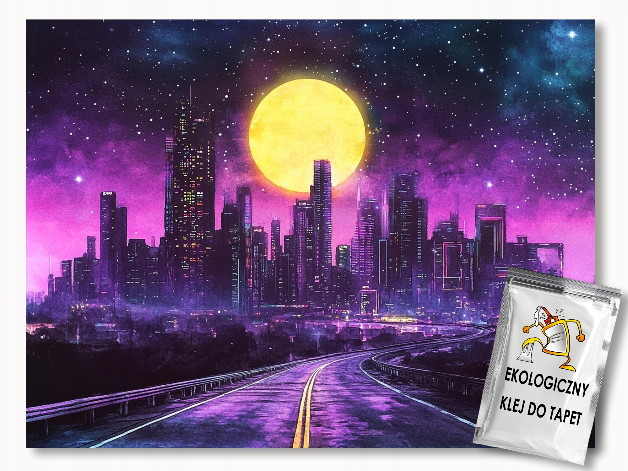 Fototapeta Flizelina Gaming Sci Fi Cyberpunk Město Noc Neon 300x280 155g