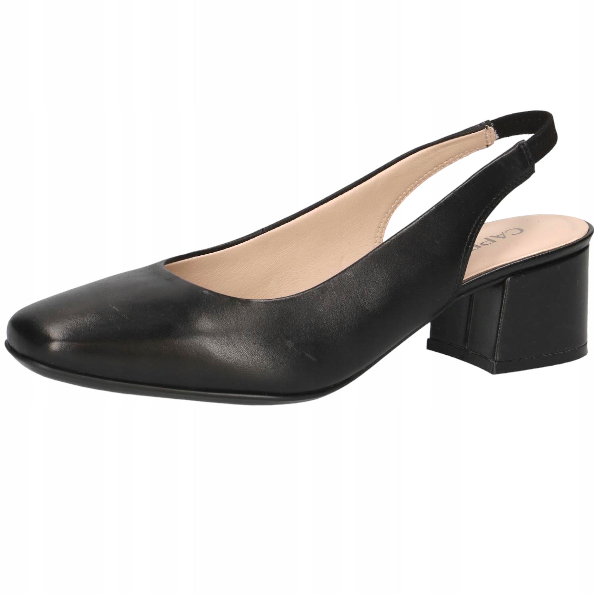 Boty Odkryté Dámské Kožené Caprice 29500 Pohodlné Černé 38