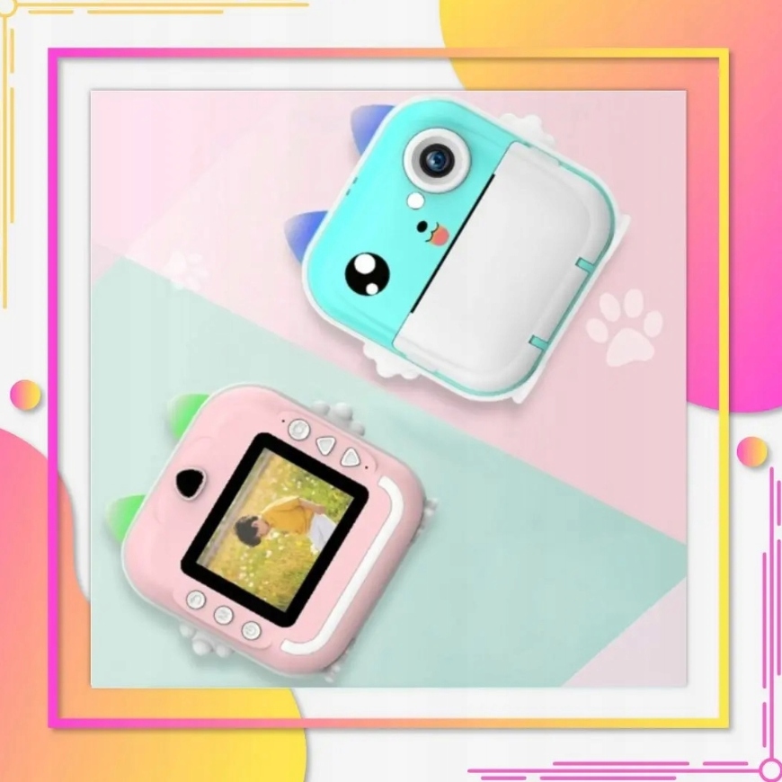 MINI DRUKARKA DRUKUŚ 2.0 APARAT NATYCHMIASTOWY TERMICZNA ZDJĘĆ KOT + WKŁADY Zasilanie wbudowane