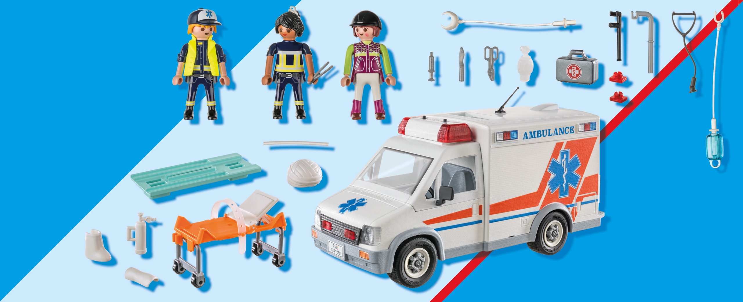 PLAYMOBIL KARETKA AMBULANS ŚWIATŁO DŹWIĘK 71232 Minimalny wiek dziecka 4