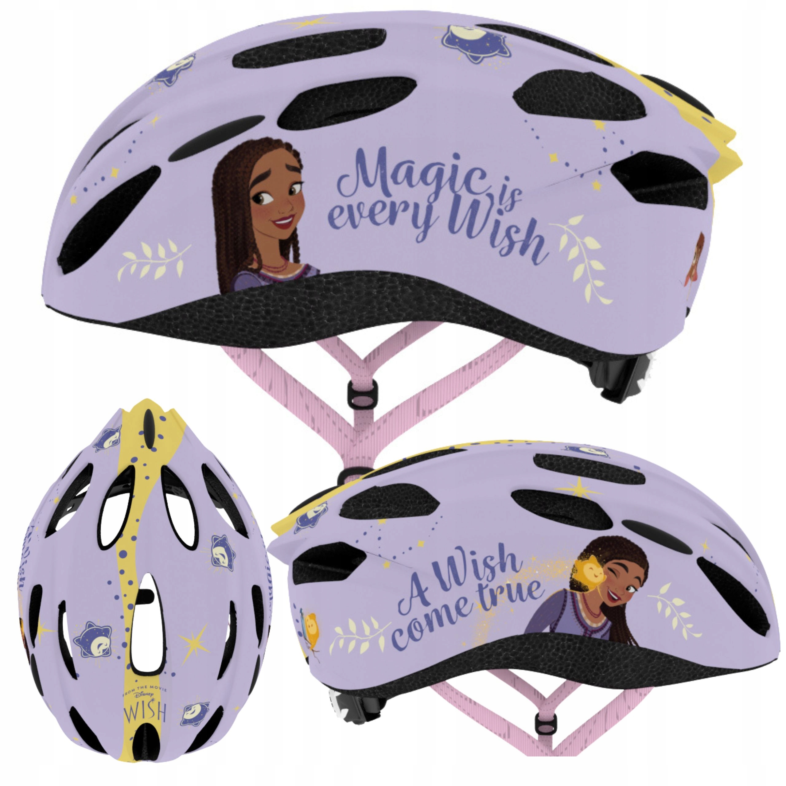 KASK SPORTOWY ROWEROWY DLA DZIECI DZIEWCZYNKI 52-56 cm IN-MOLD WISH