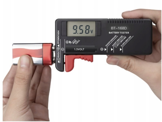 TESTER MIERNIK DO BATERII AAA AA R3 R6 R9 LCD 9V AKUMULATORKI CYFROWY Rodzaj cyfrowy