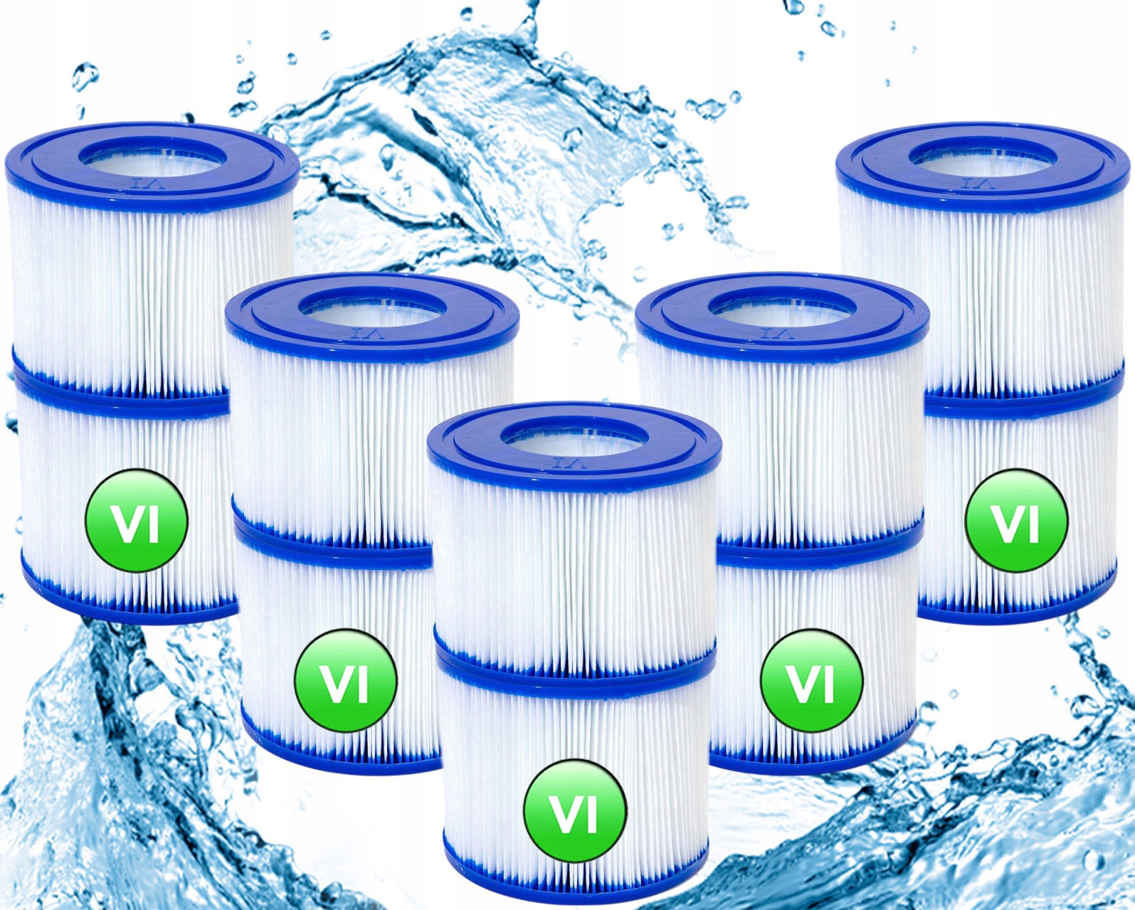 10 x Filtr Pro Lay-z-spa Čerpadlo Jacuzzi 60311 Bestway Filtrační Vložka Typ VI