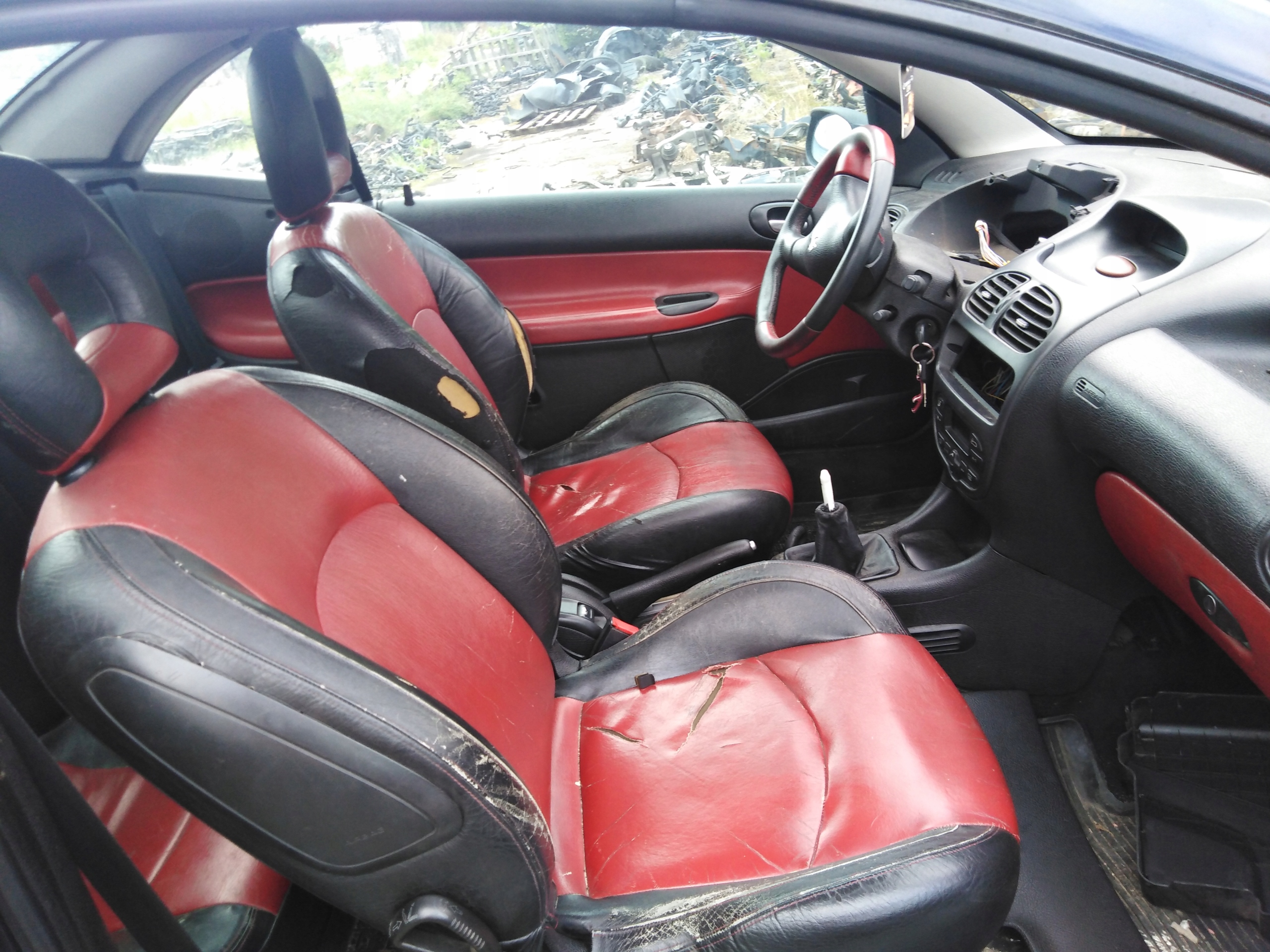 СИДЕНЬЯ КРАСНАЯ КОЖА PEUGEOT 206 CC КОЖА 3D LIFT