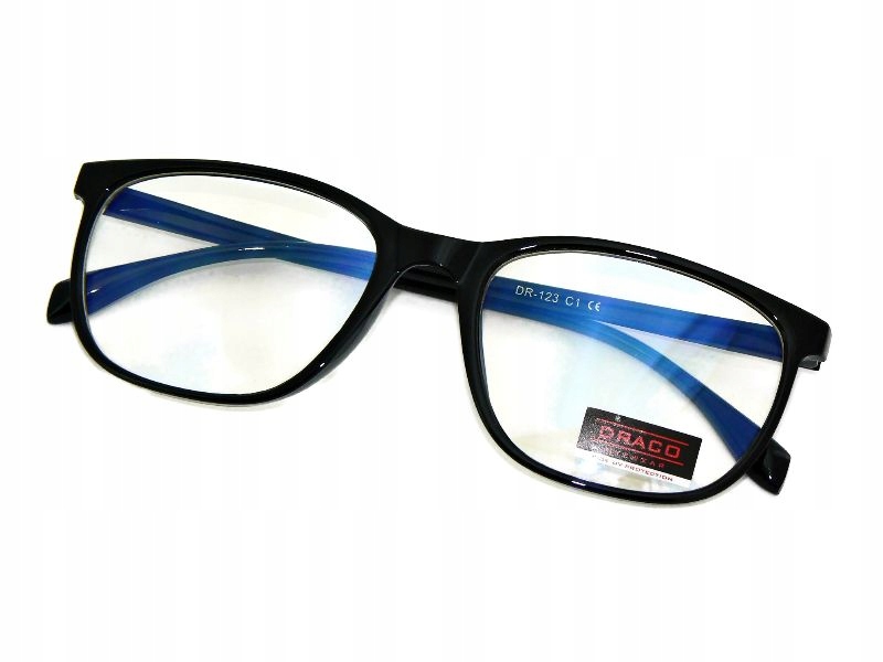 

Męskie Okulary Zerówki Nerdy czarne Antyrefleksem