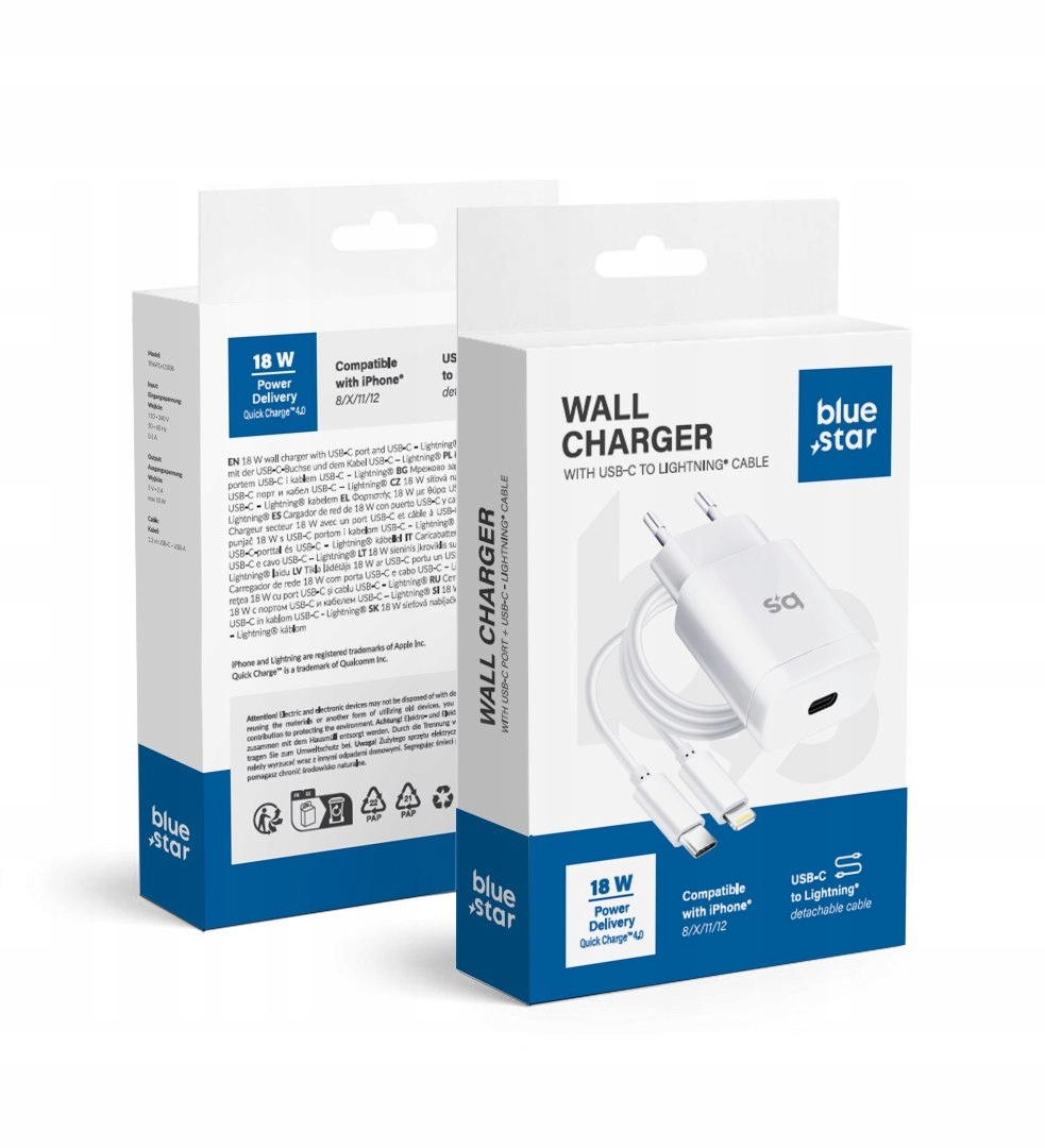 Blue Star Ładowarka sieciowa do telefonu Blue Star Usb C QC4.0 Pd 3A 18W