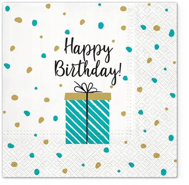 

Serwetki papierowe Paw Happy Birthday 33x33 CM