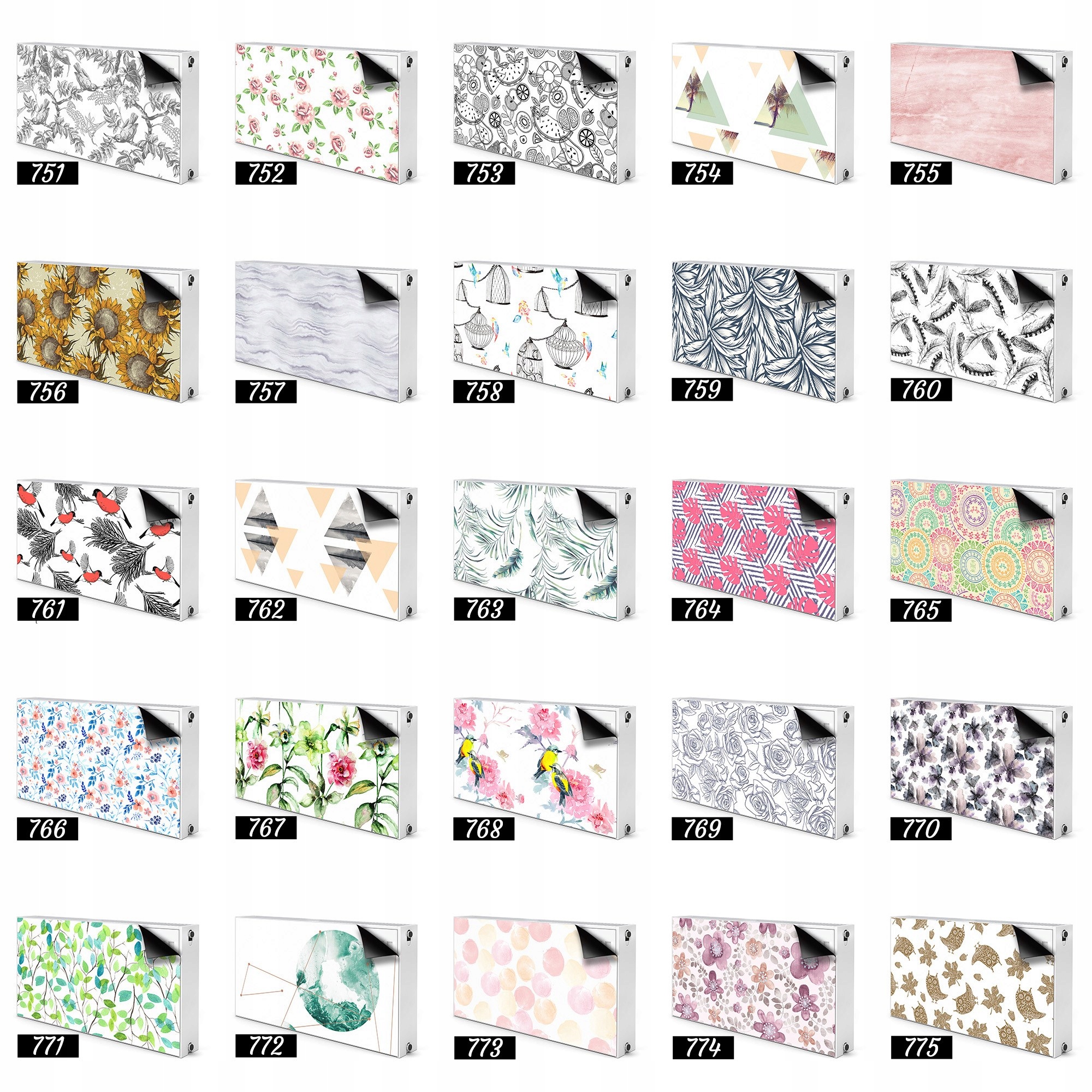 Modna osłona na kaloryfer 100x60 Tropikalne liście Grubość materiału 1 mm