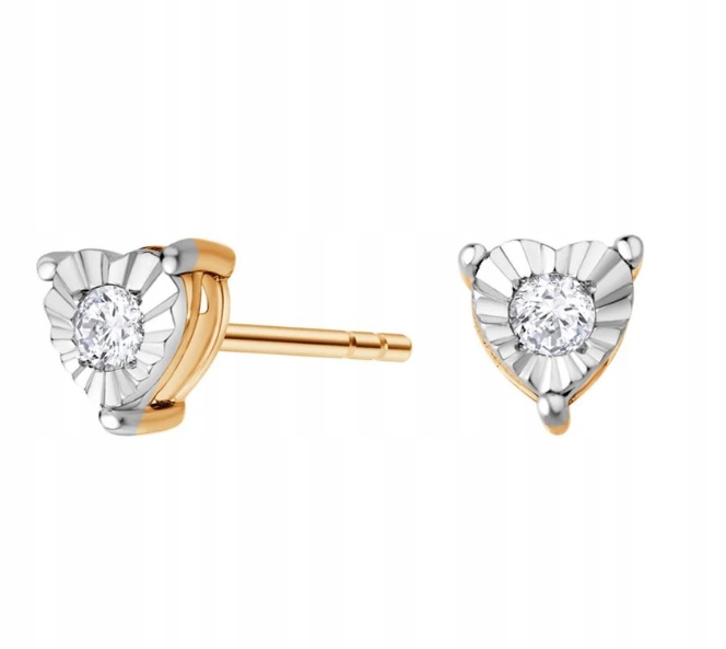 Złote Kolczyki z Diamentami KZ21421 Verona Jewellery