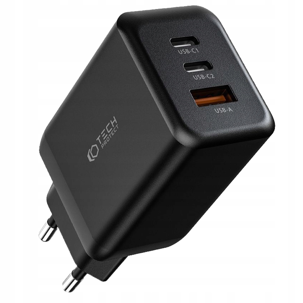 Фото - Зарядний пристрій Tech-Protect Ładowarka sieciowa 65W Pd Usb-c Usb-a 