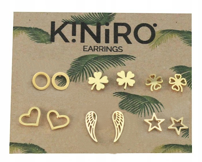 

Kolczyki Złote Stal Szlachetna 6 par MIX Wzorów