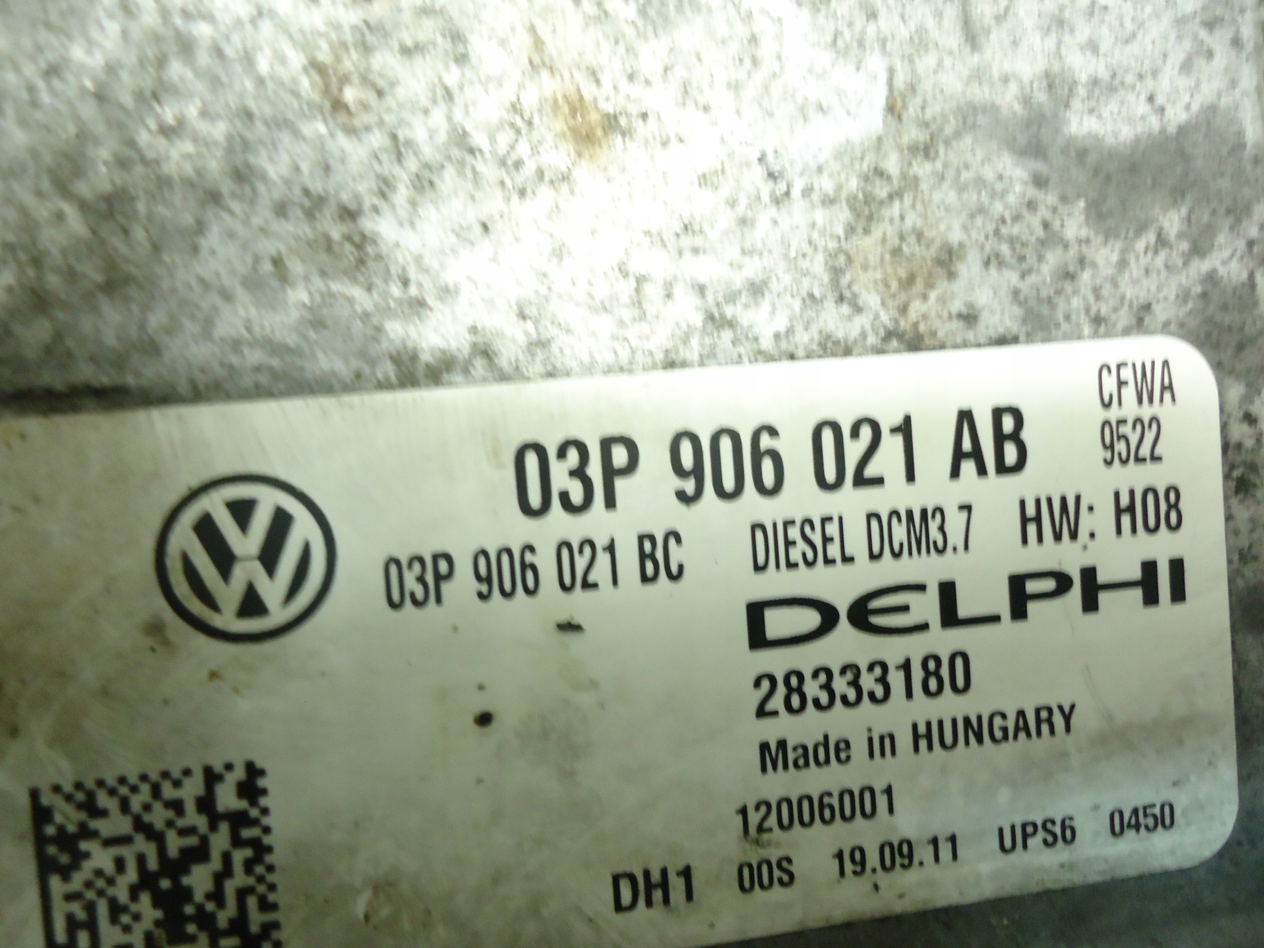 VW SEAT SKODA AUDI 1.2 TDI CFW computer Motore 03P906021AB