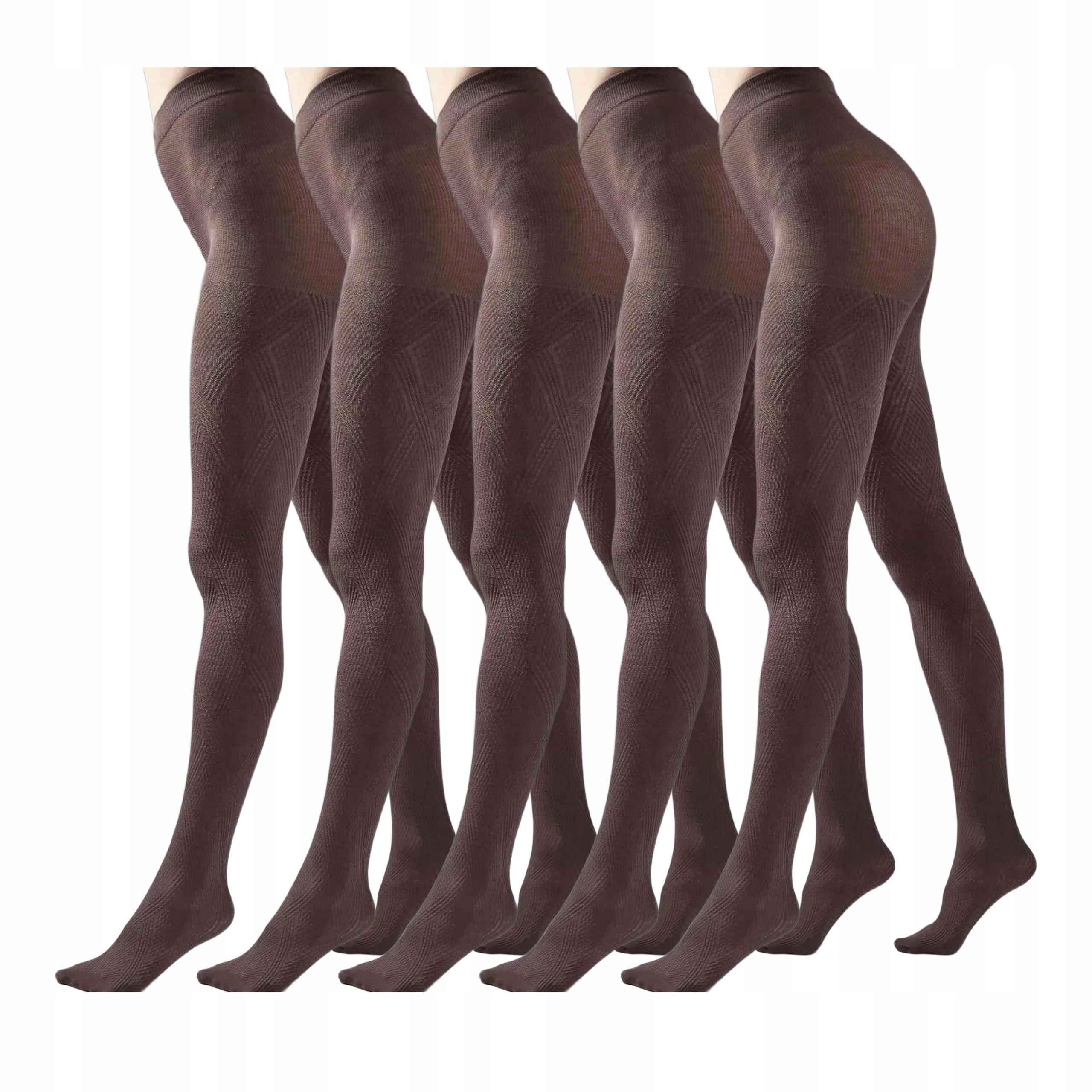 5 párů Punčocháče bavlněné 120 den 1930 Rambi Cottone 5x Bronz Melange 4-L