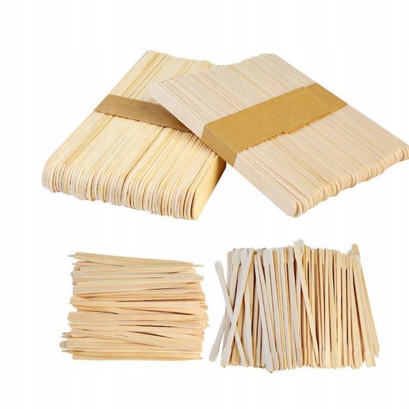 100pcs Disposable Wooden Waxing Stick Wax Bea Marka inna marka