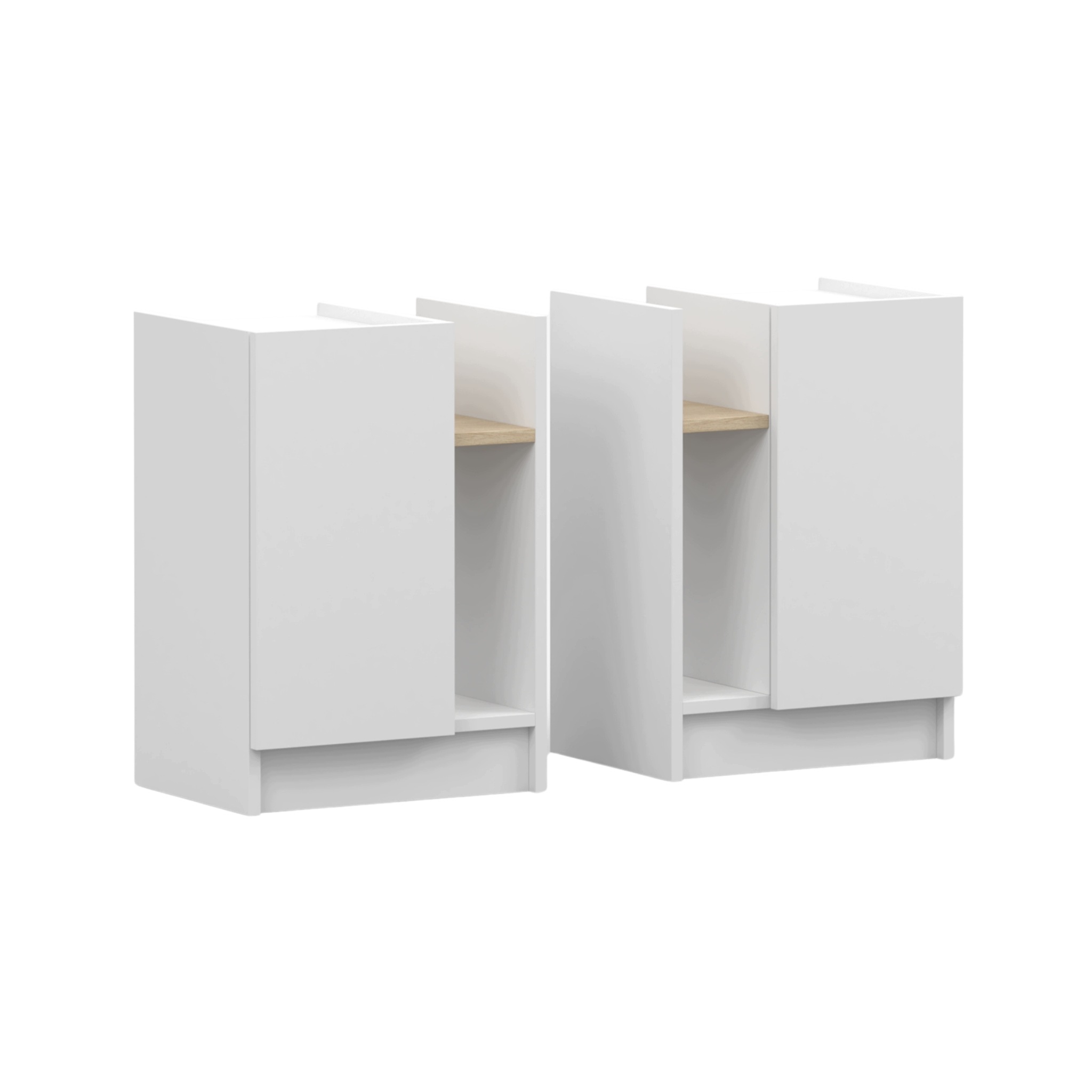Sada 2x noční stolek Sevilla 40 cm bílý Výrobce moderní