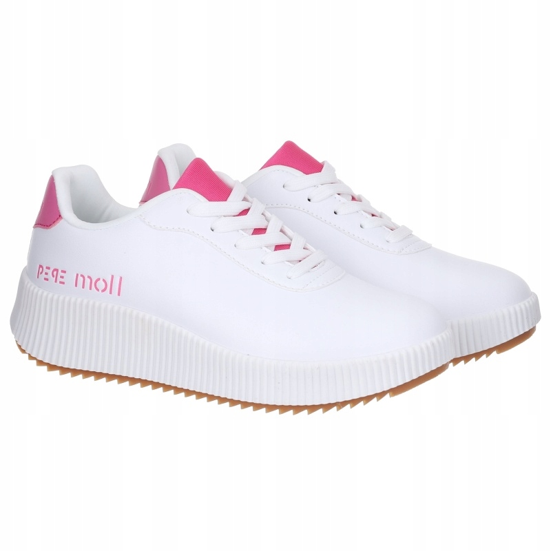 Dámské sportovní tenisky Pepe Moll 241802 Fuchsia bílé Eko Kůže VEL.37