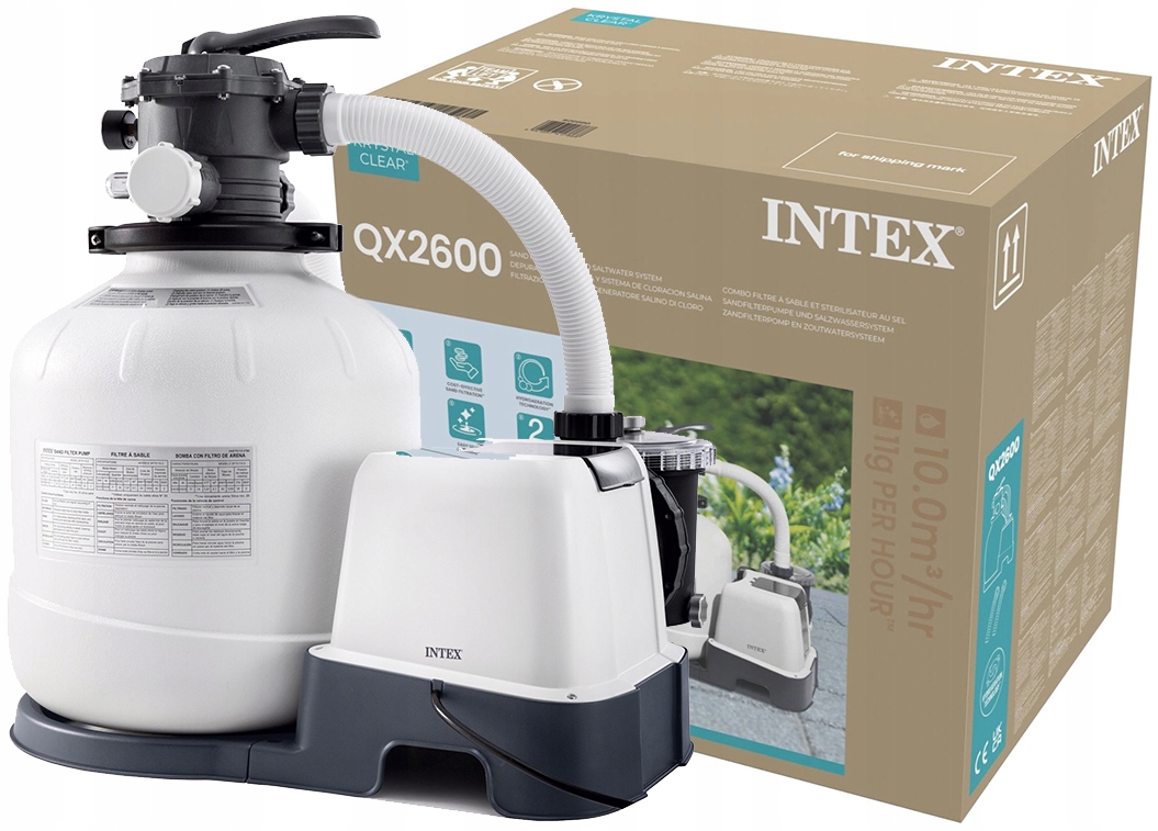 Generátor chlóru 11 g/h piesková pumpa 10000 L/h Intex 26680 model 2026