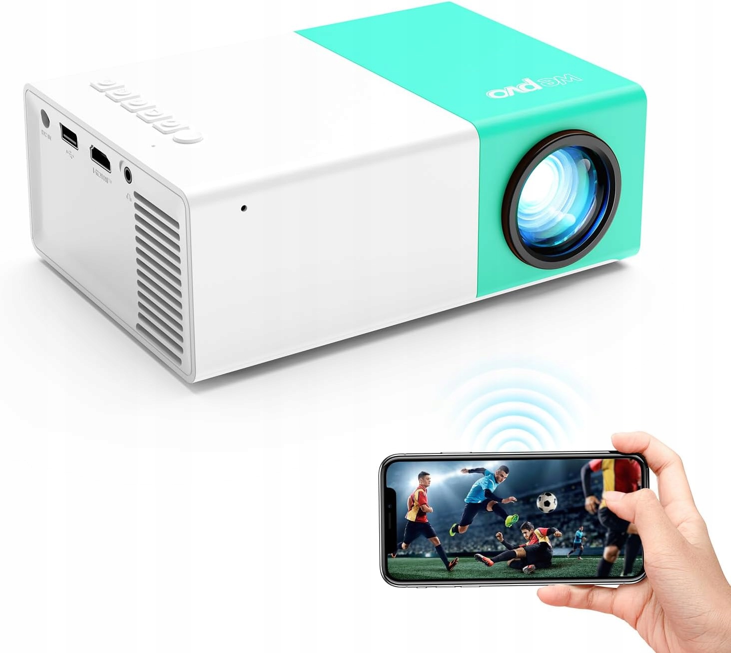 Mini projektor WiFi Bluetooth 5.4 YG300 Plus kino domowe Hdmi Usb Led